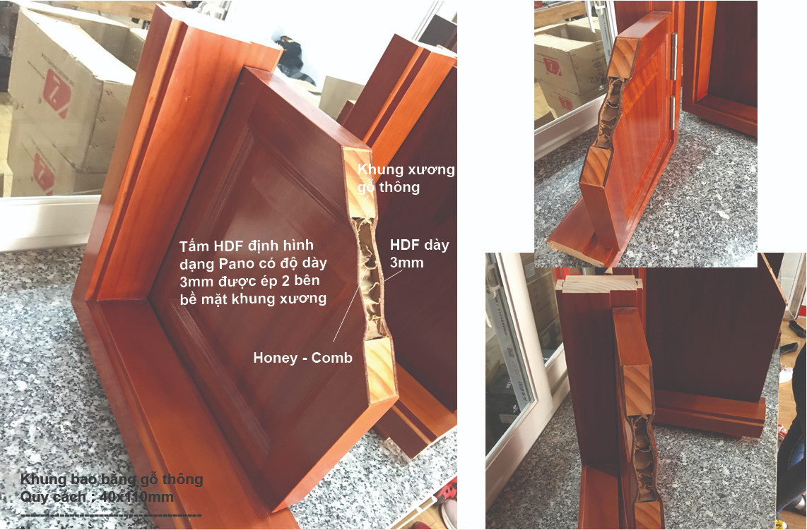 cấu tạo cửa gỗ HDF