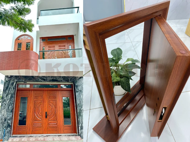 Giá cửa thép vân gỗ tại Hóc Môn
