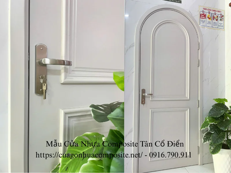 Mẫu cửa nhựa composite tân cổ điển