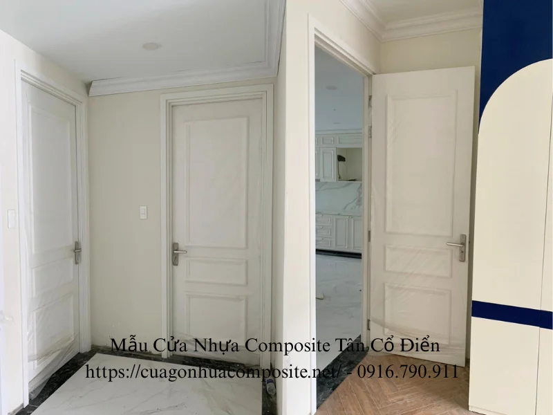 Mẫu cửa nhựa composite tân cổ điển