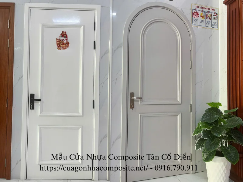 Mẫu cửa nhựa composite tân cổ điển